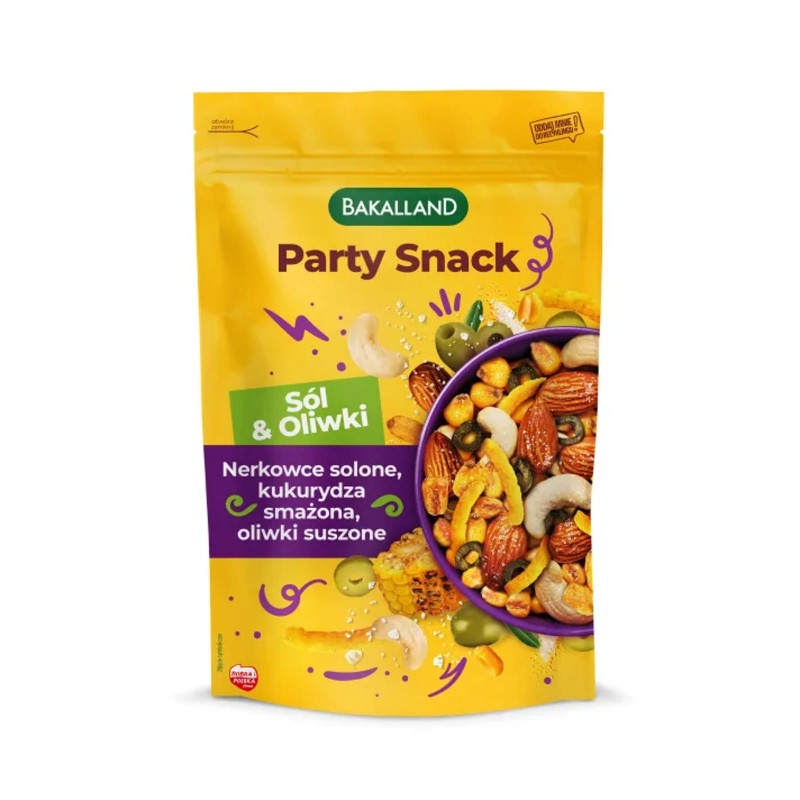 Zdrowa Żywność Bakalland Party Snack Sól i Oliwki 170g