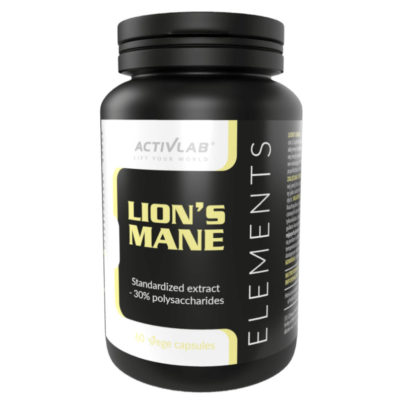 Pamięć i Koncentracja Soplówka Jeżowata Activlab Elements Lion's Mane Extract 60kaps