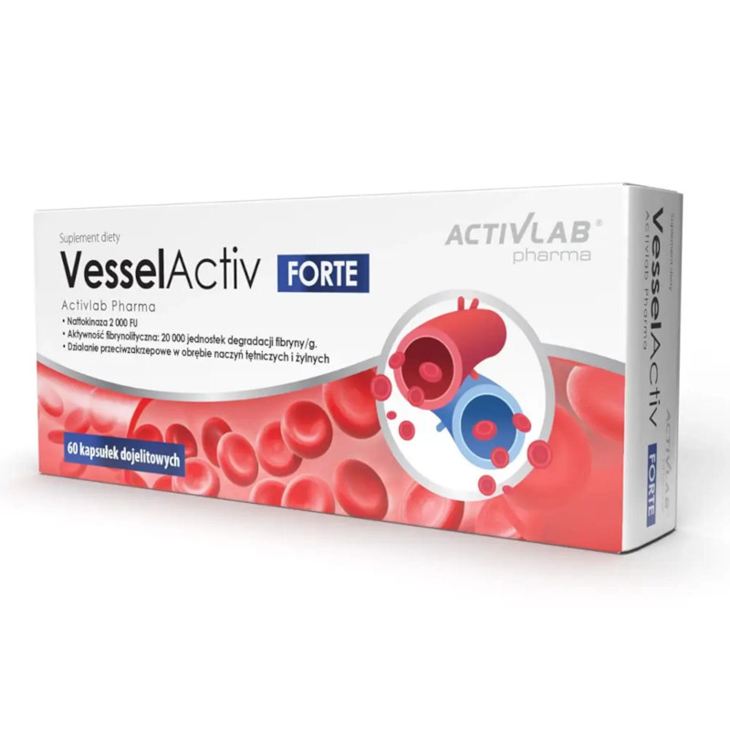 Zdrowe Serce Nattokinaza Activlab VesselActiv Forte 60kaps