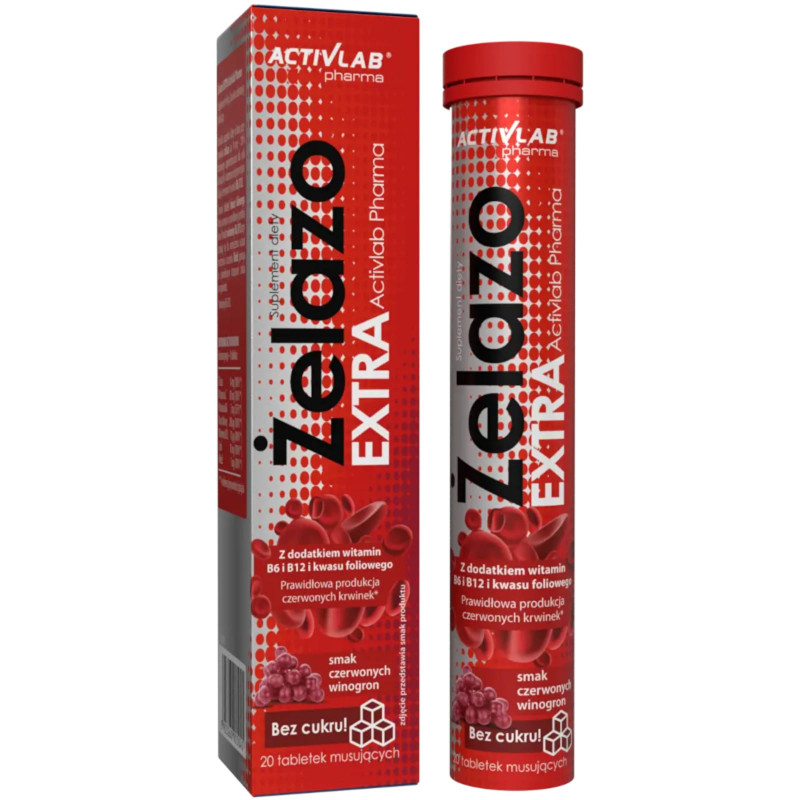 Serce i Układ Krążenia Kompleks Activlab Żelazo Extra 20tab