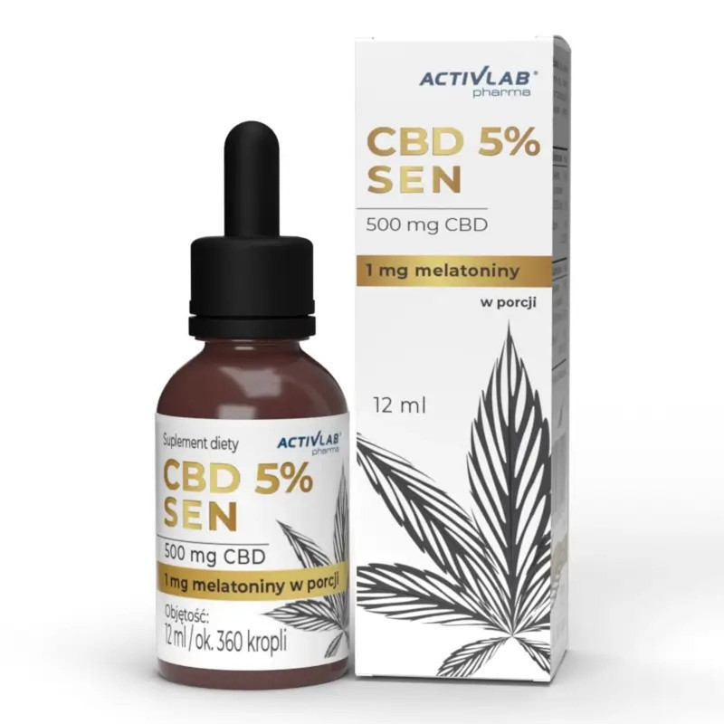 Dobry Sen Olej z Konopi Activlab CBD 5% Sen z Melatoniną 12ml