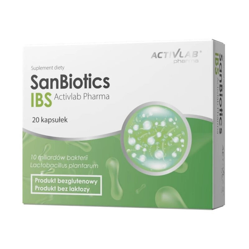 Wsparcie Mózgu i Trawienia Probiotyki Activlab SanBiotics IBS 20kaps