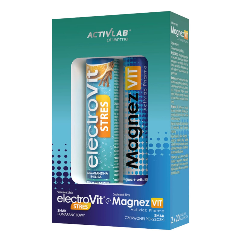 Minerały Elektrolity Activlab ElectroVit Stres + MagnezVit z B6 2x20tab