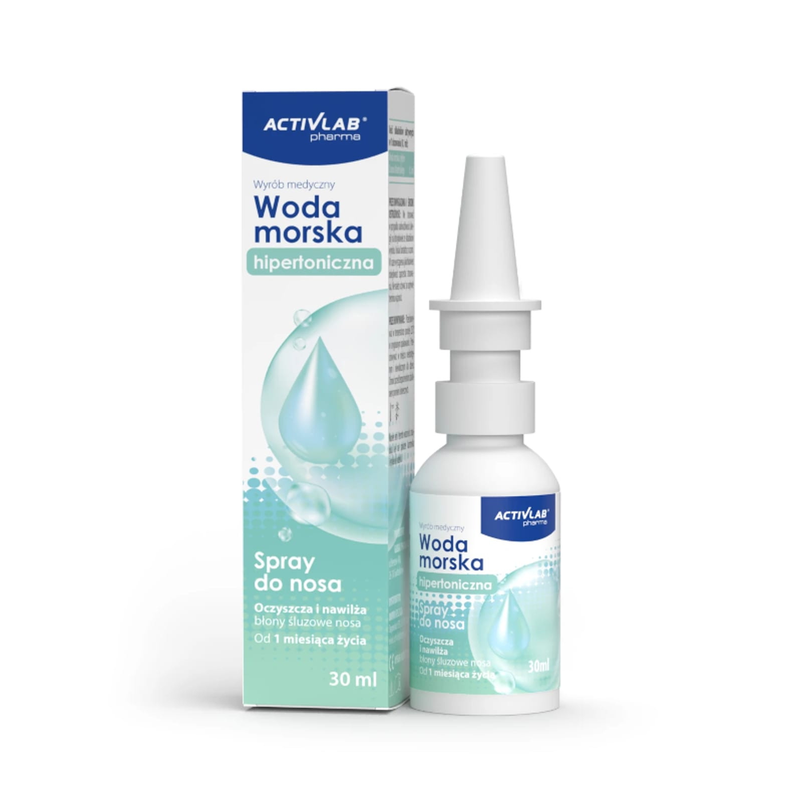 Układ Oddechowy Spray do nosa Activlab Woda morska hipertoniczna 30ml