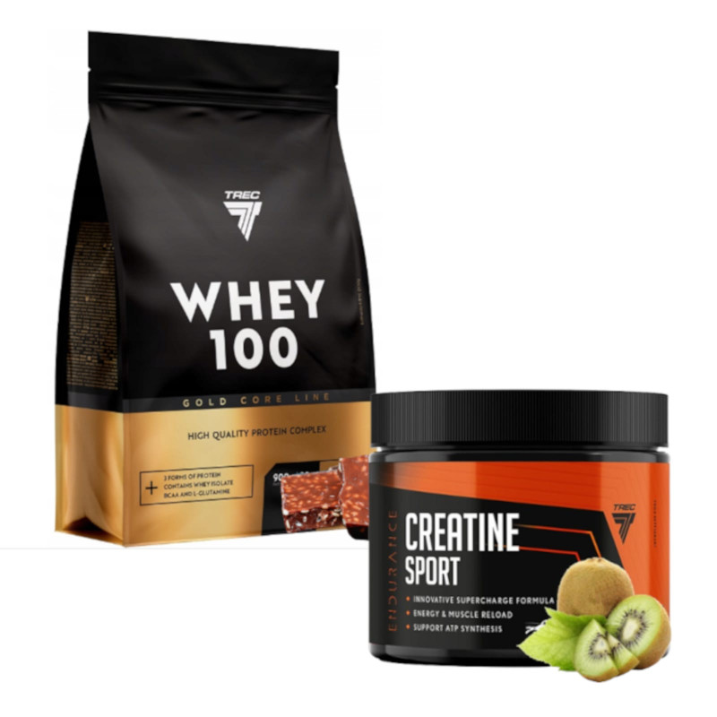 Pokochaj Pompę Gold Core Line Whey 100 +  Creatine Sport Kiwi  900g + 300g