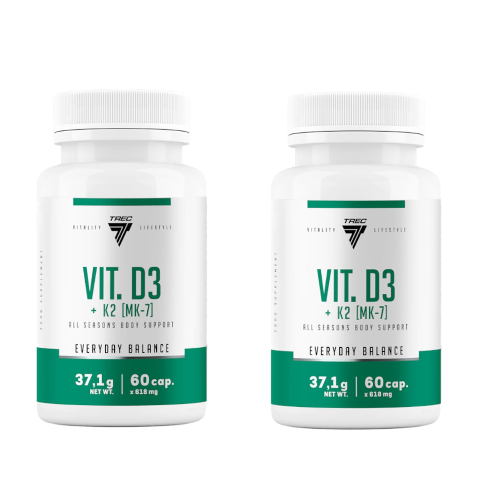 Wielopak 2x Trec Nutrition VIT D3 + K2 MK7 60kaps