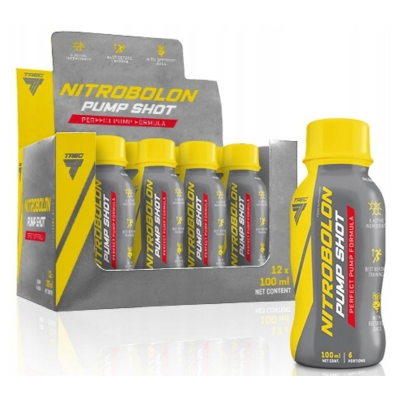 Wielopak 12x Trec Nutrition Nitrobolon Pump Shot 100ml Wiśnia
