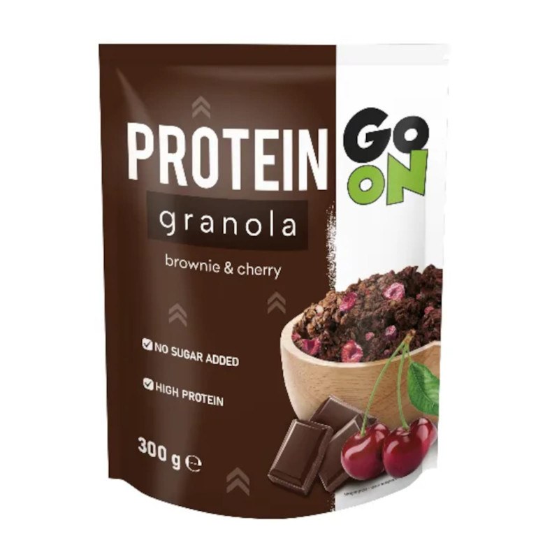 Zdrowa Żywność Zamiennik Śniadania Go On Nutrition Granola Proteinowa Brownie Wiśnia 300g