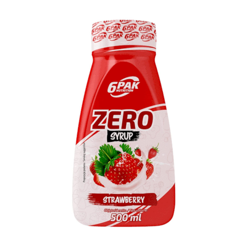Sos bez kalorii Słodki 6PAK Zero Syrup 500ml Truskawkowy