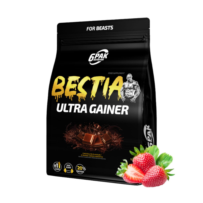 Odżywka Węglowodanowo-Białkowa Gainer 6PAK Nutrition Bestia Ultra Gainer 3000g