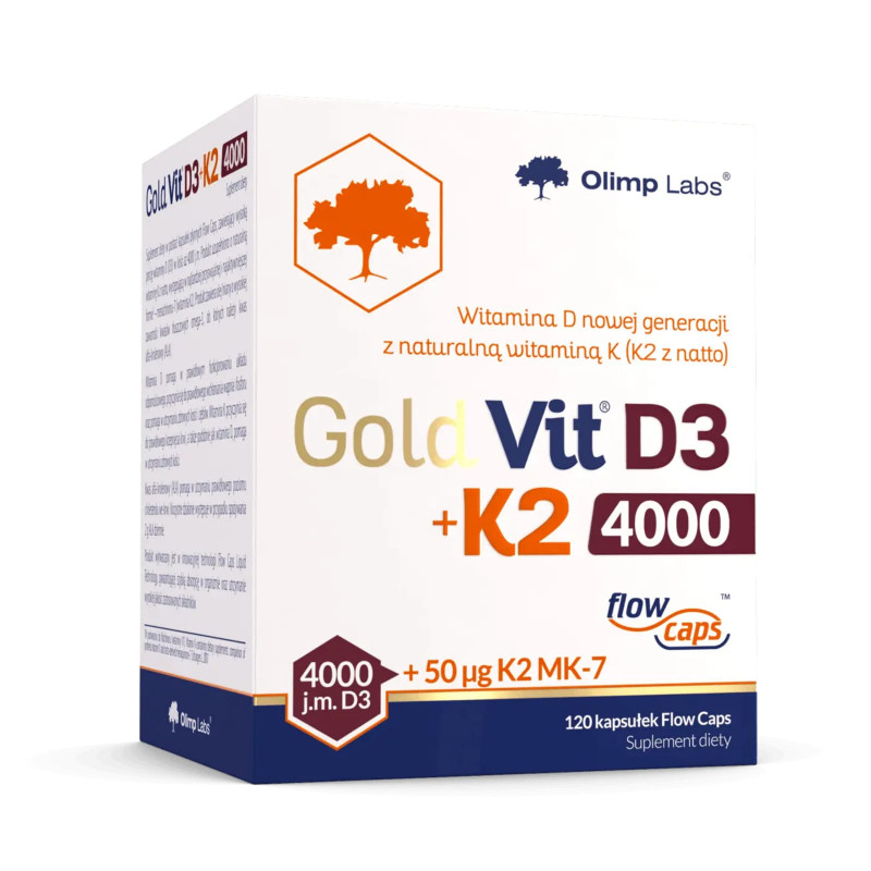 Witamina D3 + K2 Olimp Gold-Vit D3+K2 4000 IU 120 kaps