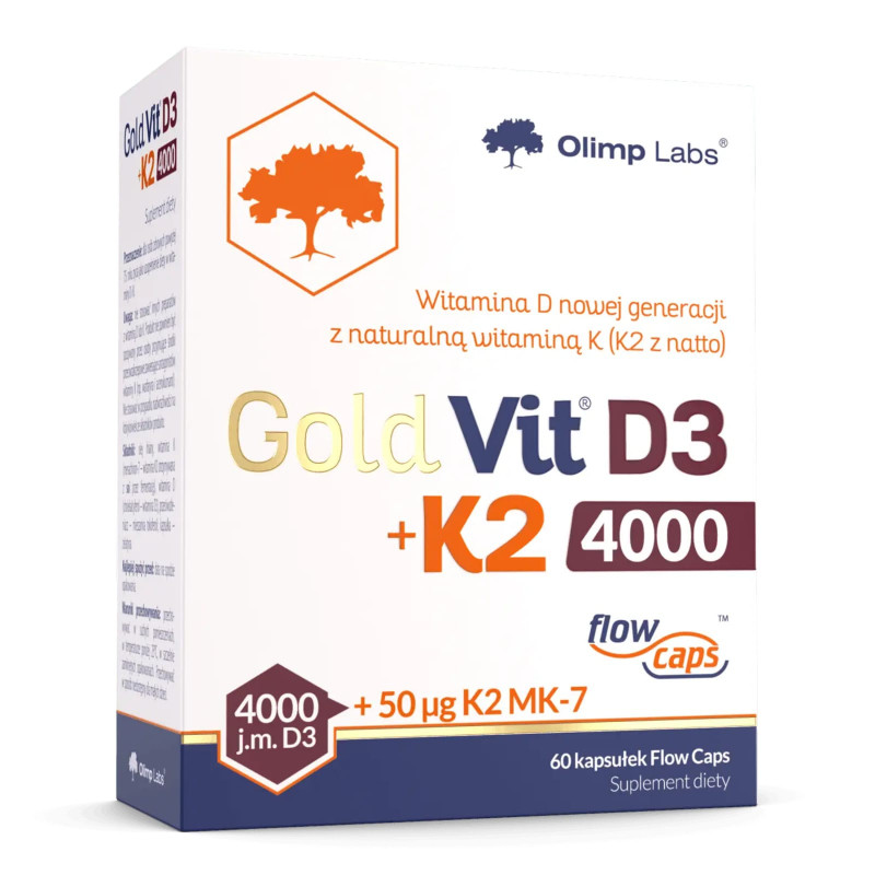 Witamina D3 + K2 Olimp Gold-Vit D3+K2 4000 IU 60 kaps