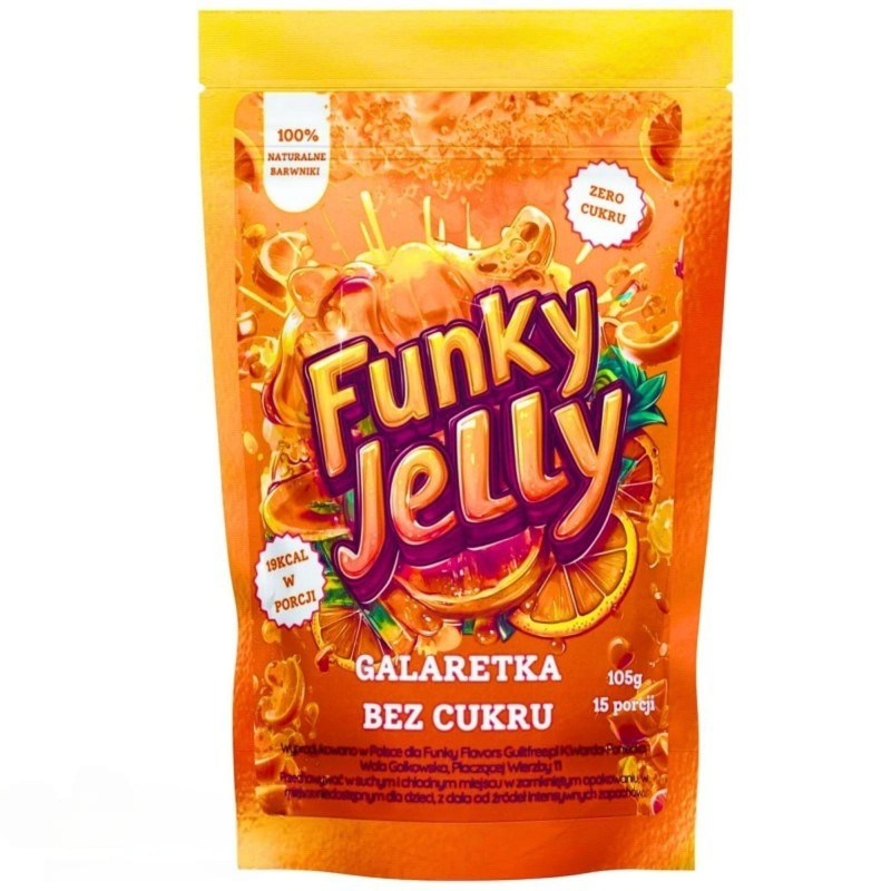 Żywność Dietetyczna Galaretka bez cukru Funky Flavors Jelly 15 porcji 105g