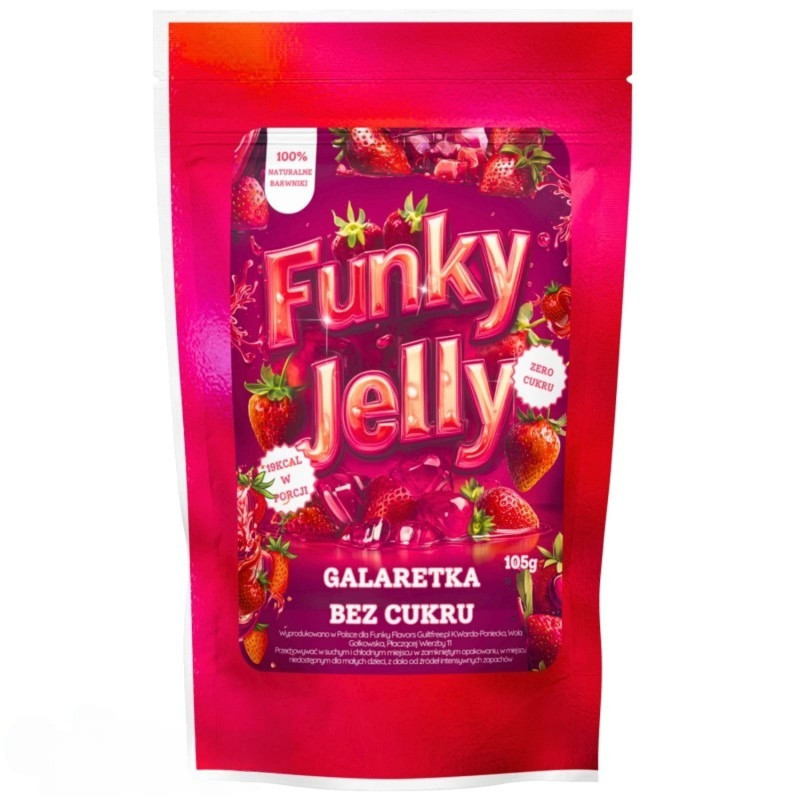 Żywność Dietetyczna Galaretka bez cukru Funky Flavors Jelly 15 porcji 105g