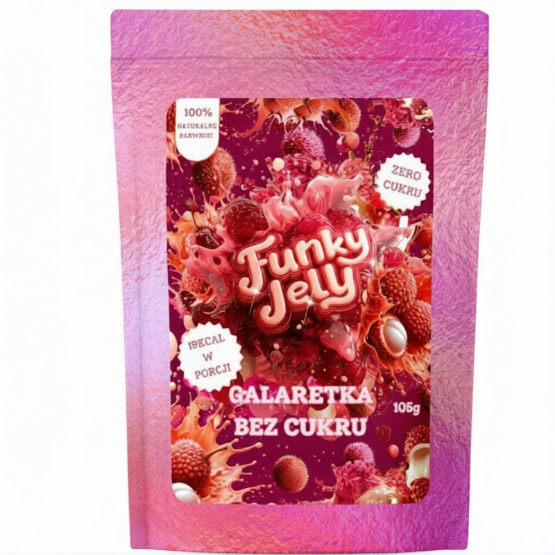 Żywność Dietetyczna Galaretka bez cukru Funky Flavors Jelly 15 porcji 105g