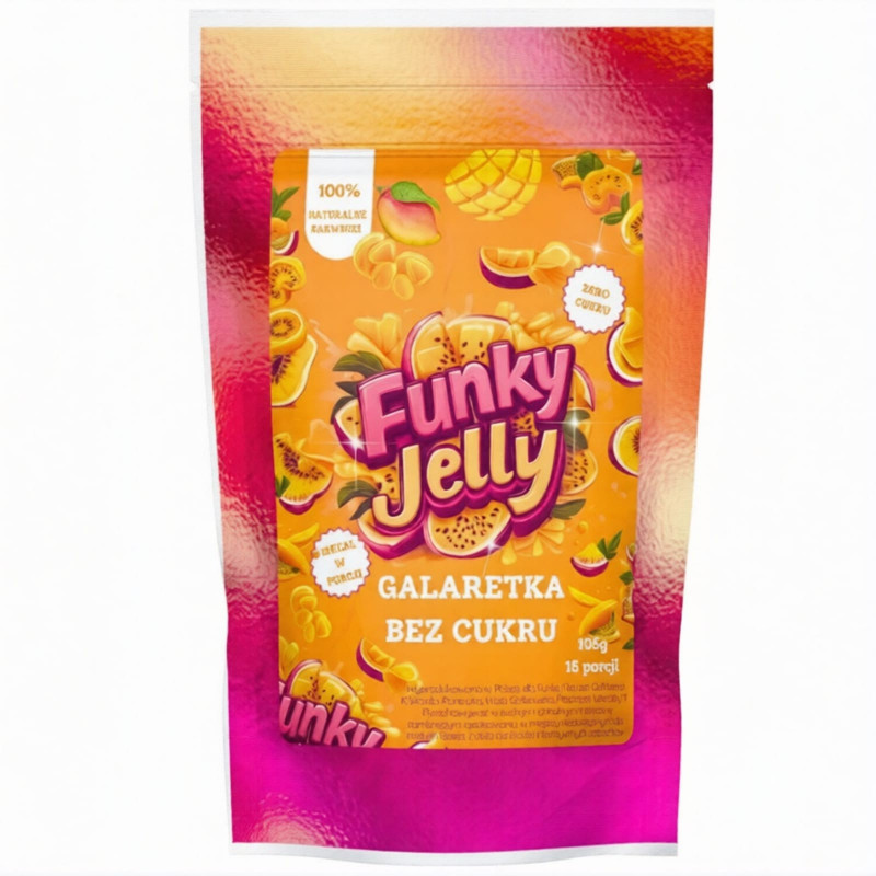 Żywność Dietetyczna Galaretka bez cukru Funky Flavors Jelly 15 porcji 105g