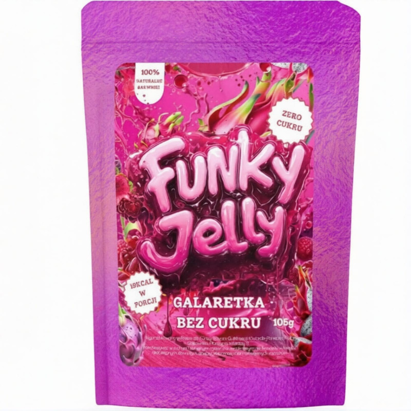 Żywność Dietetyczna Galaretka bez cukru Funky Flavors Jelly 15 porcji 105g