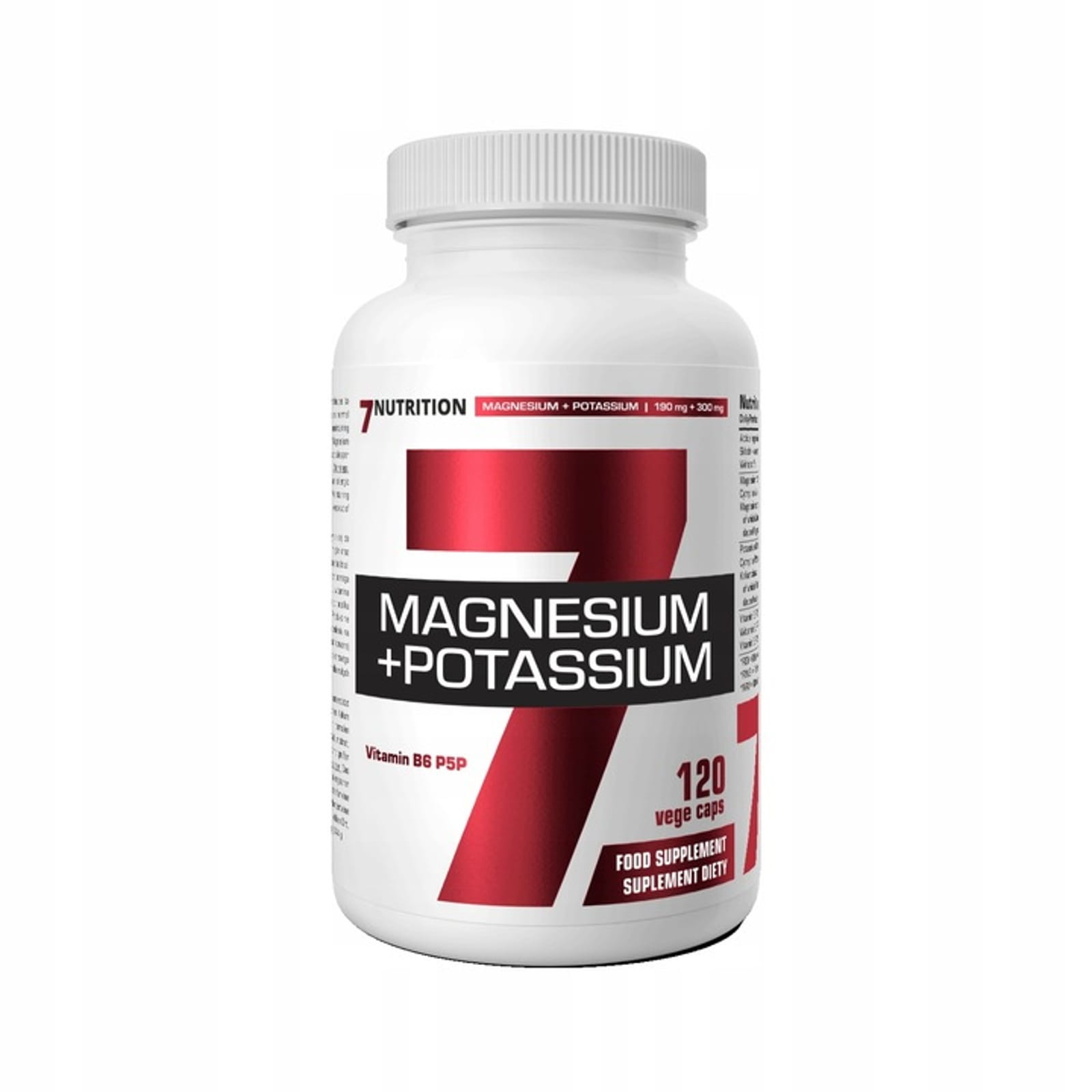 Witaminy i Minerały 7Nutrition Magnesium + Potassium B6 120vcap