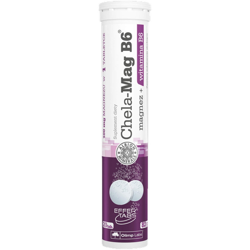 Elektrolity Olimp Chela-Mag B6 Skurcz 20tab musujących