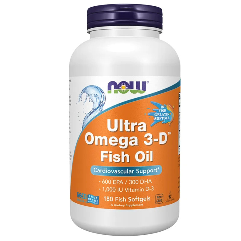 Kwasy Tłuszczowe Now Foods Ultra Omega 3D Vitamin D3 180softgels