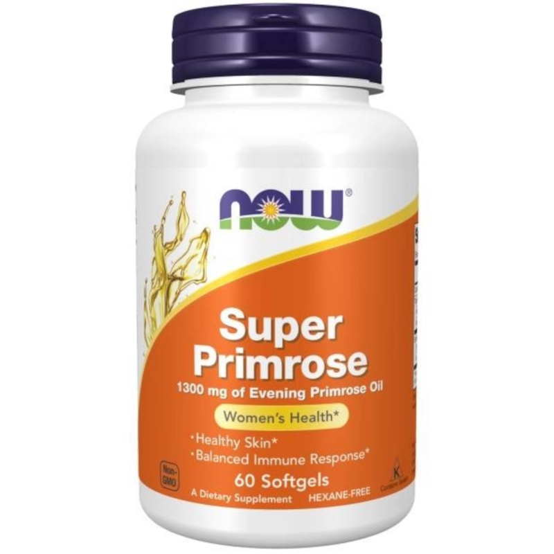 Kwasy Tłuszczowe Olej z Wiesiołka Now Foods Super Primrose 1300mg 60softgels