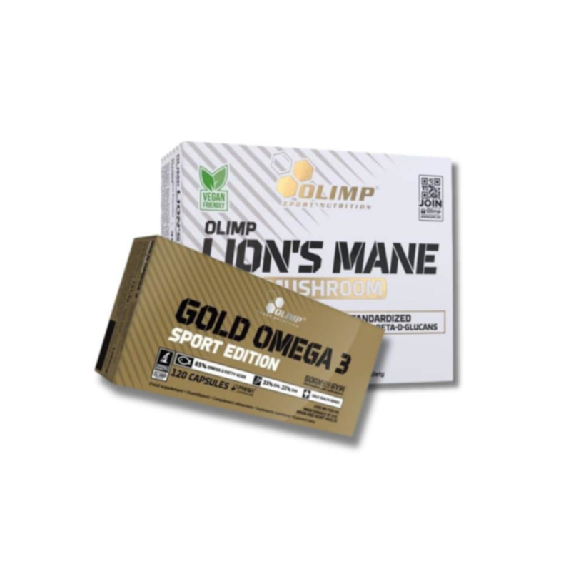 Zestaw Olimp Nutrition Lion's Mane 60kaps + Gold Omega 3 120kaps