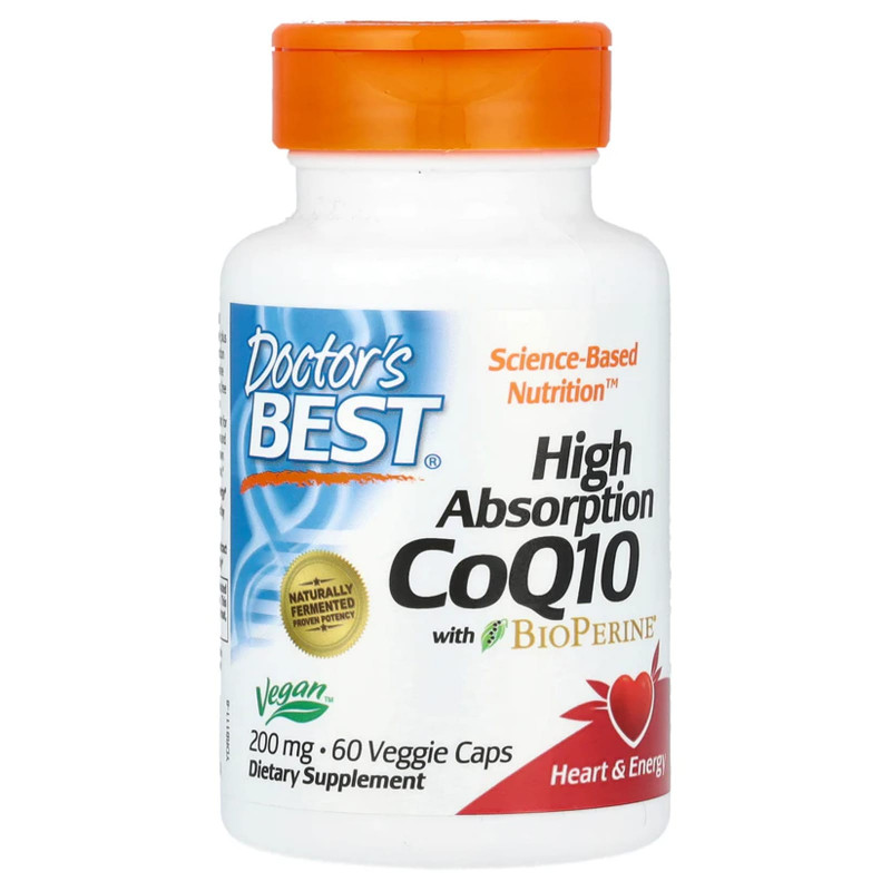 Zdrowe Serce Doctor's Best High Absorption CoQ10 200mg 60vsoftgels