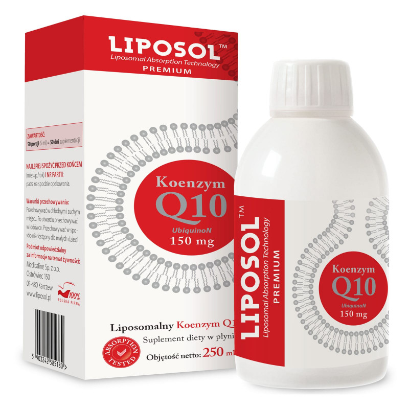 Serce i Układ Krążenia Aliness Liposomalny Koenzym Q10 150mg - 250ml