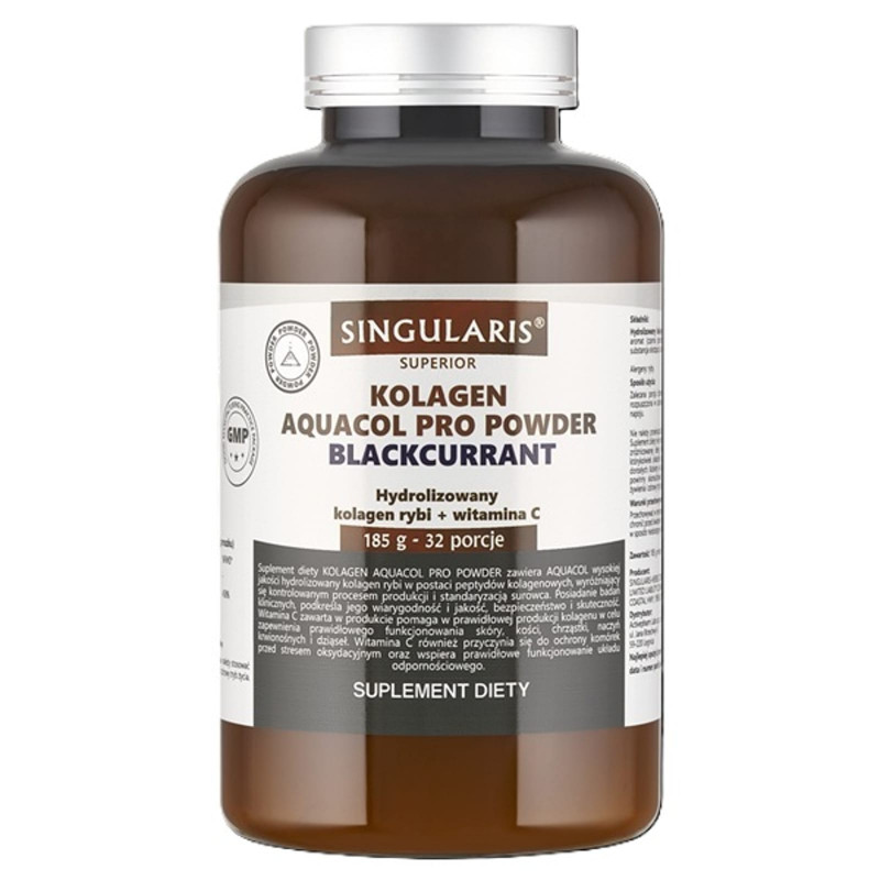 Wsparcie Włosów, Skóry, Paznokci Singularis Kolagen Aquacol Pro Powder 185g