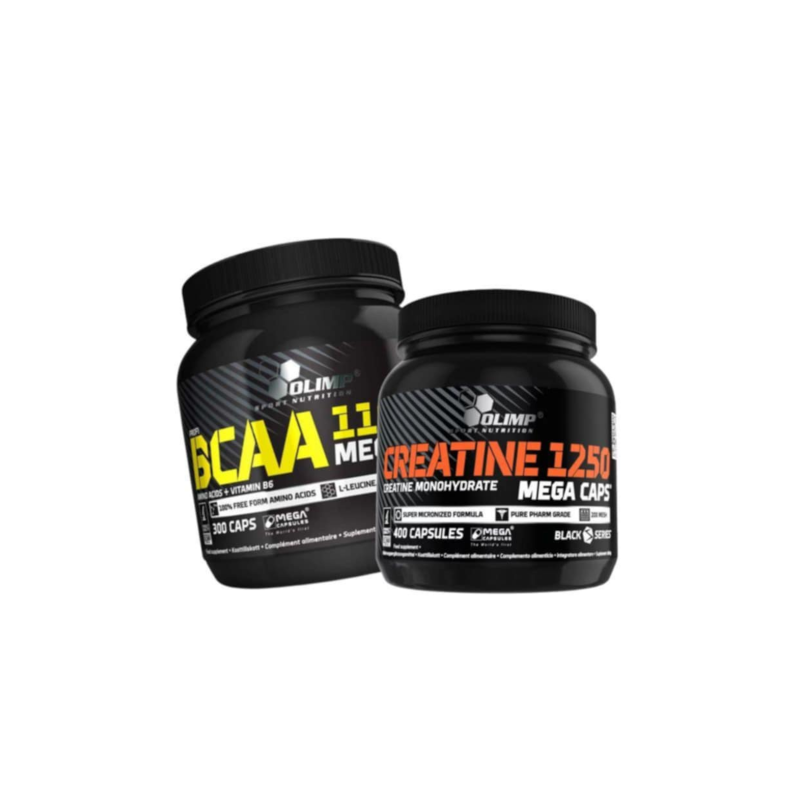 Zestaw Olimp Nutrition BCAA 1100 Mega Caps 300kaps + Creatine 1250 400kaps