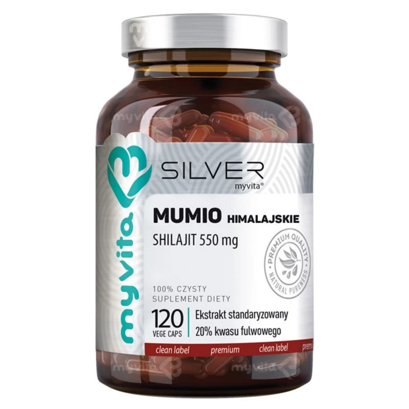 Myvita Silver 100% Mumio Himalajskie 550mg 120kaps