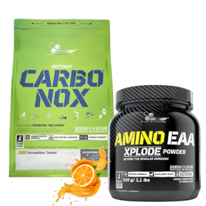 Zestaw Olimp EAA Xplode 520g Orange + CarboNox 1000g Orange