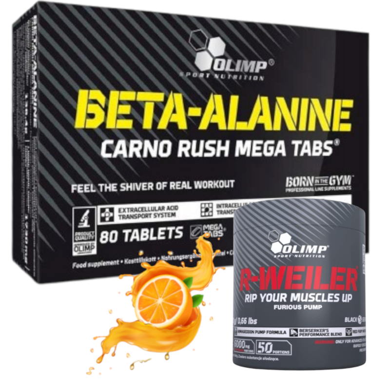 Zestaw Olimp R-weiler 300g Orange + Olimp Beta- Alanine Carno Rush 80tab