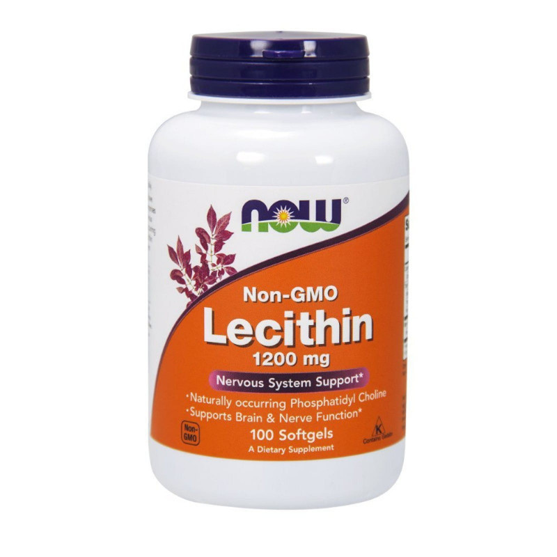 Pamięć i Koncentracja Lecytyna Now Foods Lecithine 1200mg 100softgels
