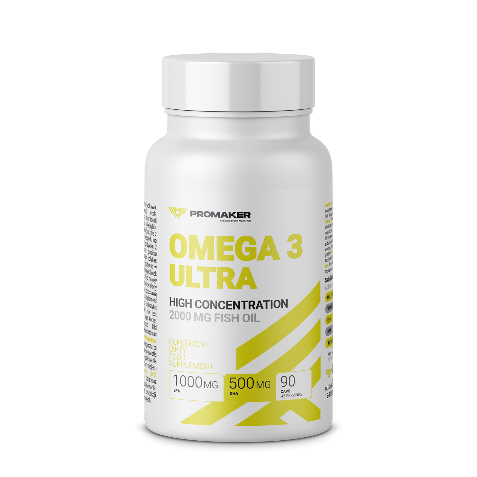 Kwasy Tłuszczowe Promaker Omega ULTRA 500 EPA 250 DHA 90 caps