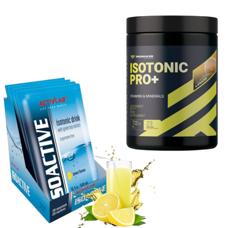 Zestaw Activlab Isoactive 31,5g Cytryna + Promaker Isotonic Pro+ 700g Cytryna