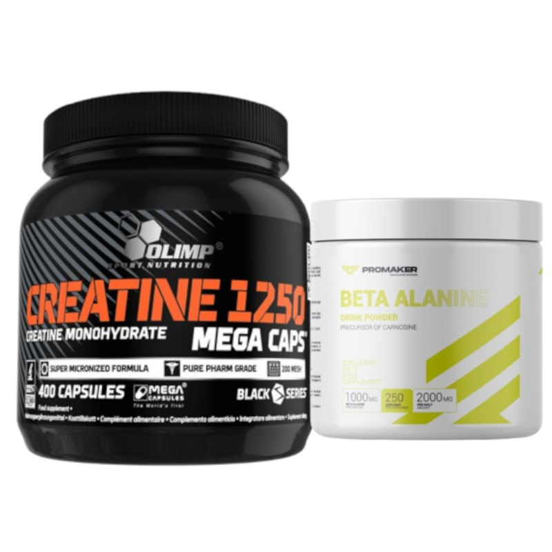 Zestaw Promaker Olimp Creatine 1250 400 kaps+ PROMAKER Beta Alanine