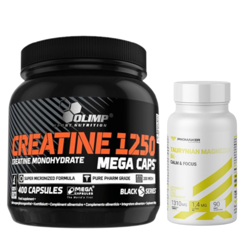 Zestaw Promaker Olimp Creatine 1250 400kaps +Promaker Taurynian Magnezu