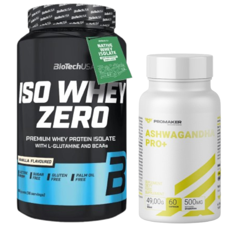 Zestaw Promaker Biotech Iso Whey Zero 908g wan+ Promaker Ashwagandha PRO+