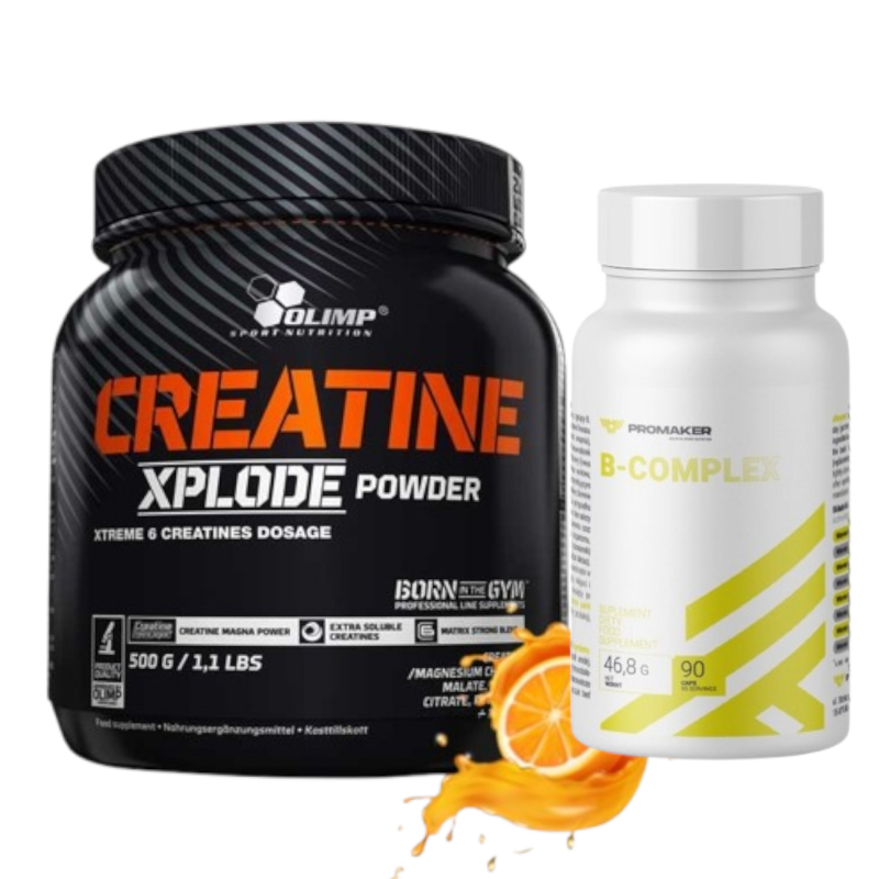 Zestaw Promaker Olimp Creatine Xplode 500g pom+ Promaker B-Complex