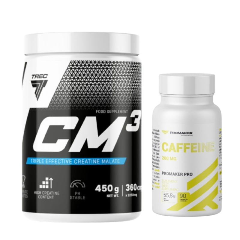 Zestaw Promaker Trec CM3 360cap + PROMAKER Caffeine 90 caps