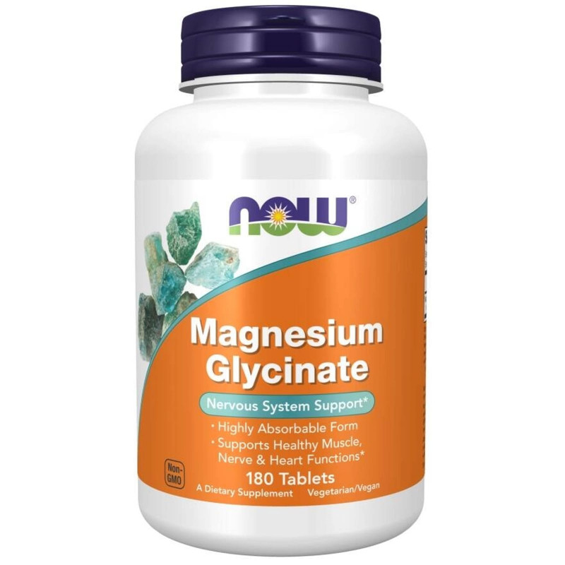 Minerały Magnez Now Foods Magnesium Glycinate 180tab