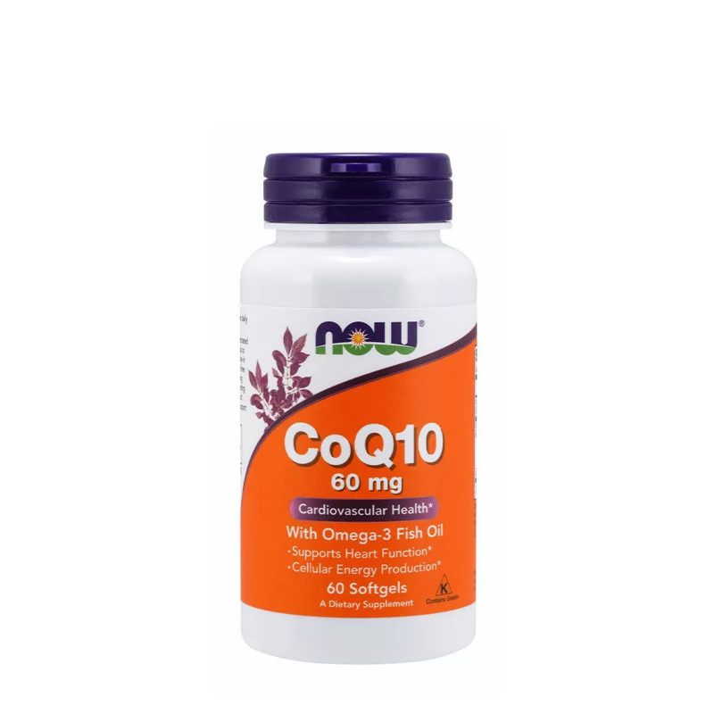 Serce i Układ Krążenia Now Foods CoQ10 With Omega 3 60mg 60sof