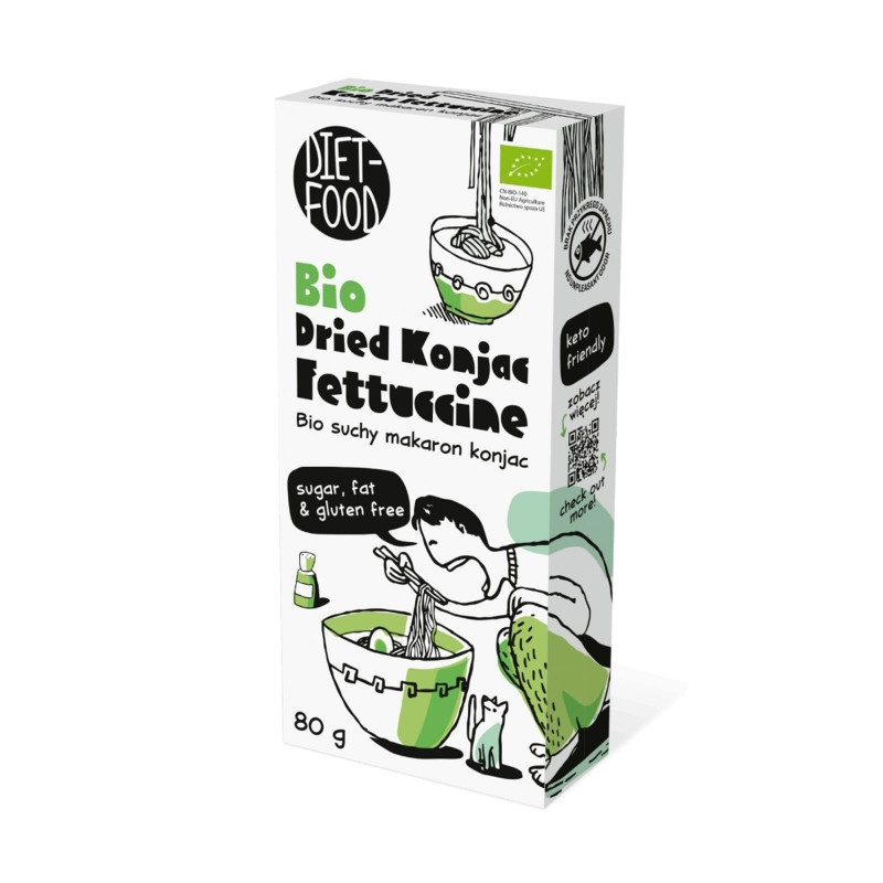 Zdrowa Żywność Diet Food Makaron Konjac Fettucine Bio Suchy 80g
