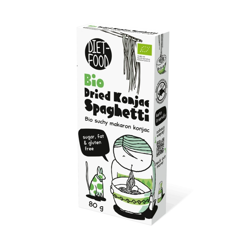 Zdrowa Żywność Diet Food Makaron Shirataki Konjac Suchy Spaghetti BIO 80G