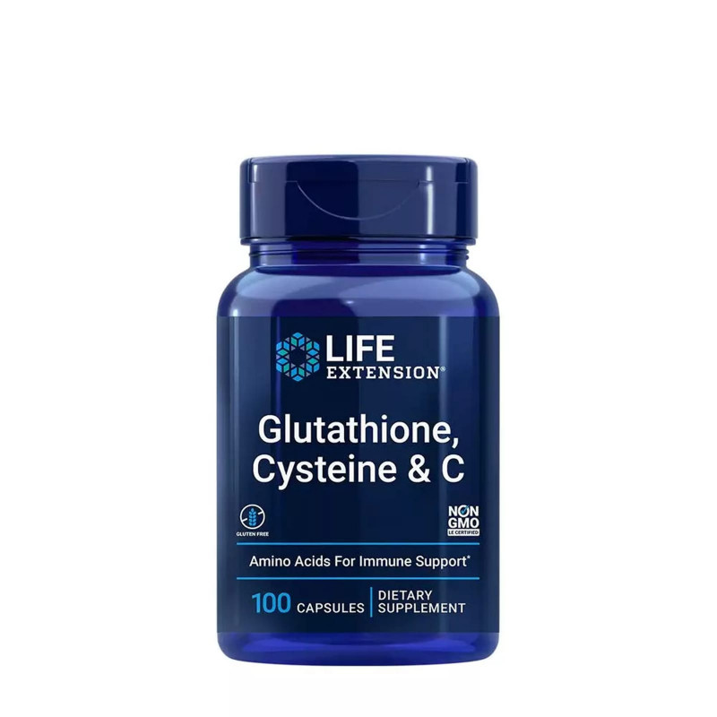 Antyoksydanty Life Extension Glutathione, Cysteine & C 100CAP