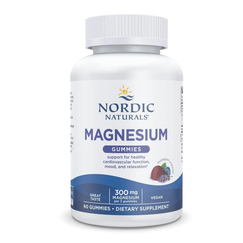 Magnez Żelki Nordic Naturals Magnesium Gummies Bluberry Lavender 60 gummies