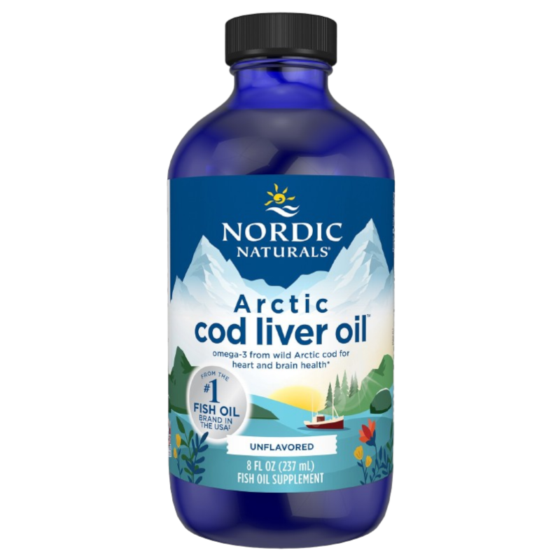 Kwasy Tłuszczowe Omega 3 Nordic Naturals Arctic Cod Liver Oil 237ml Unflavored