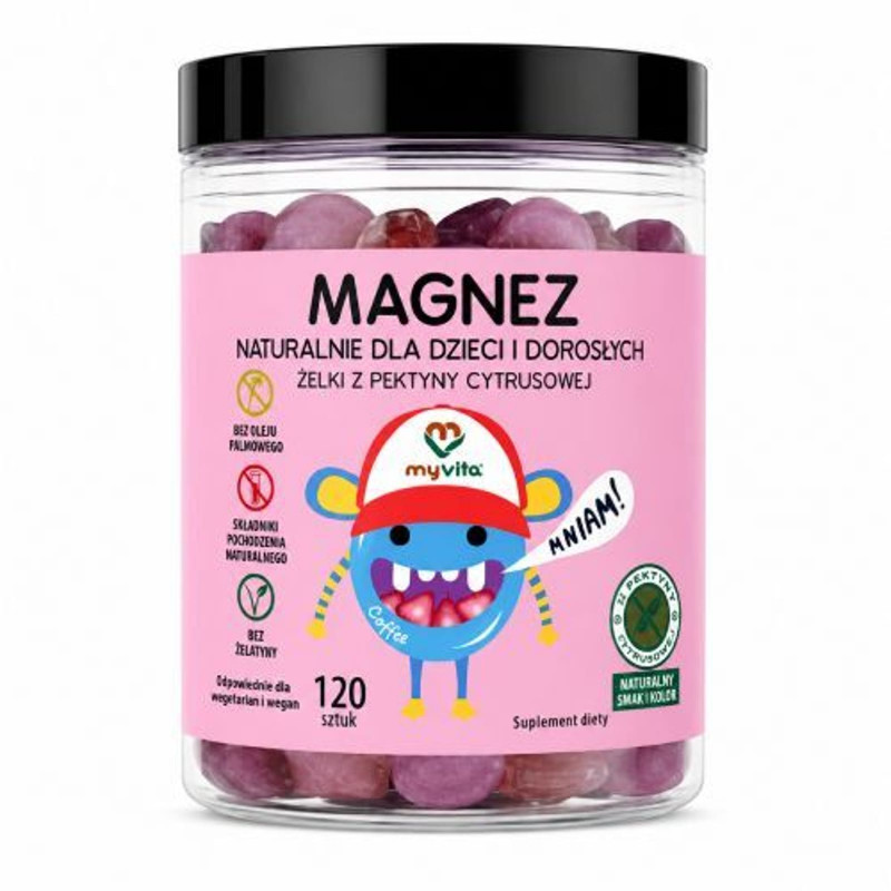 Magnez Żelki MyVita Żelki naturalne Magnez 120szt