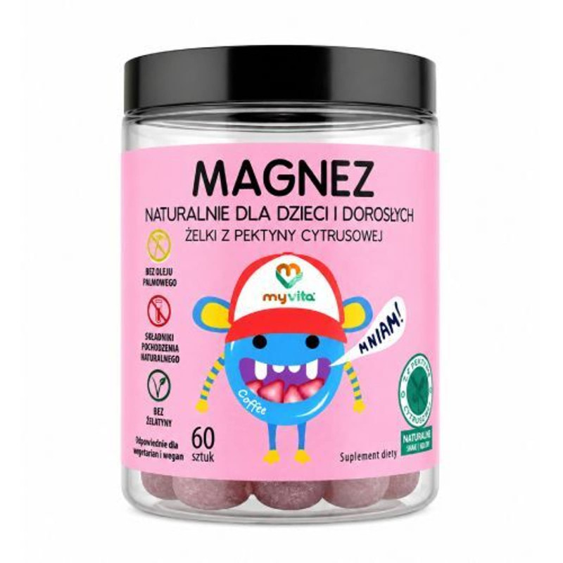 Magnez Żelki MyVita Żelki naturalne Magnez 60szt